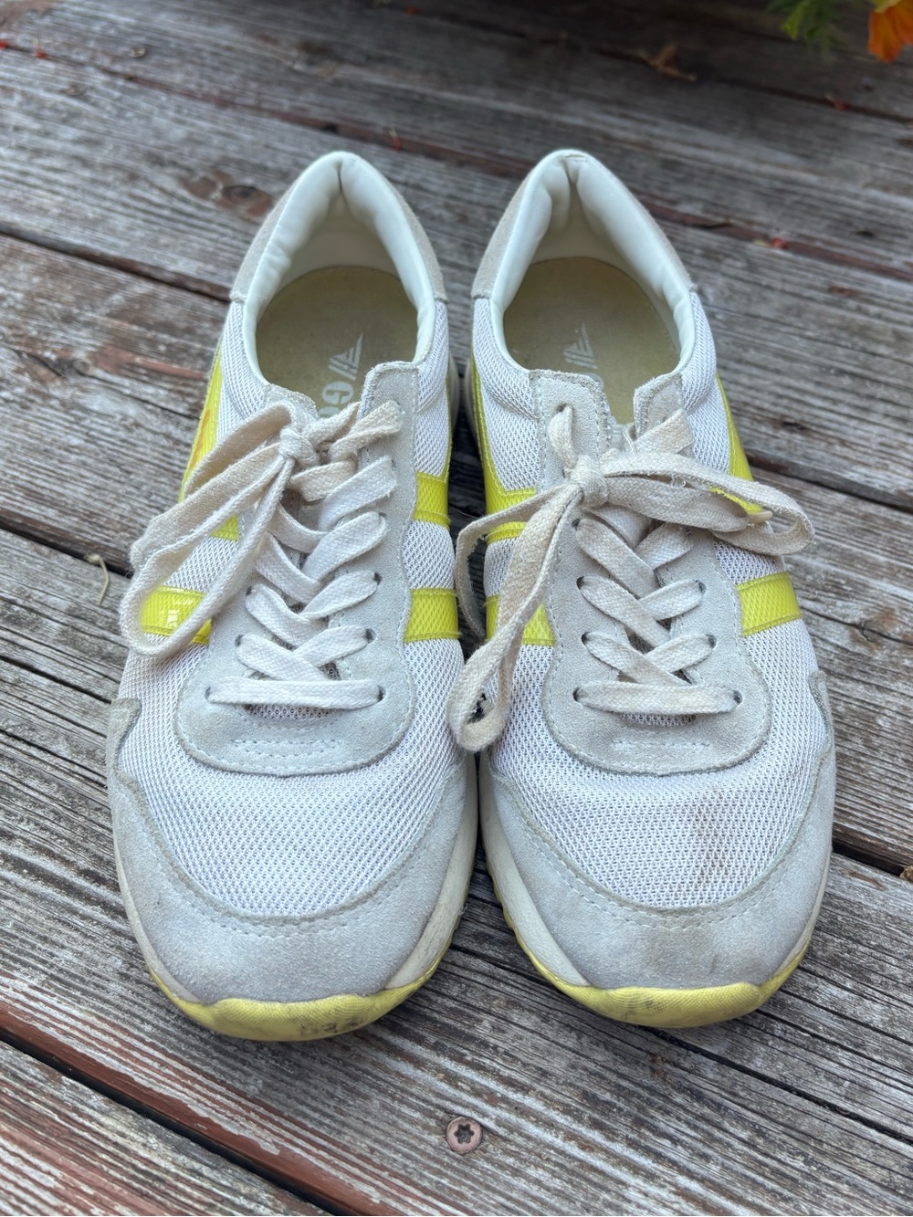 Gola White & Yellow Retro Sneakers